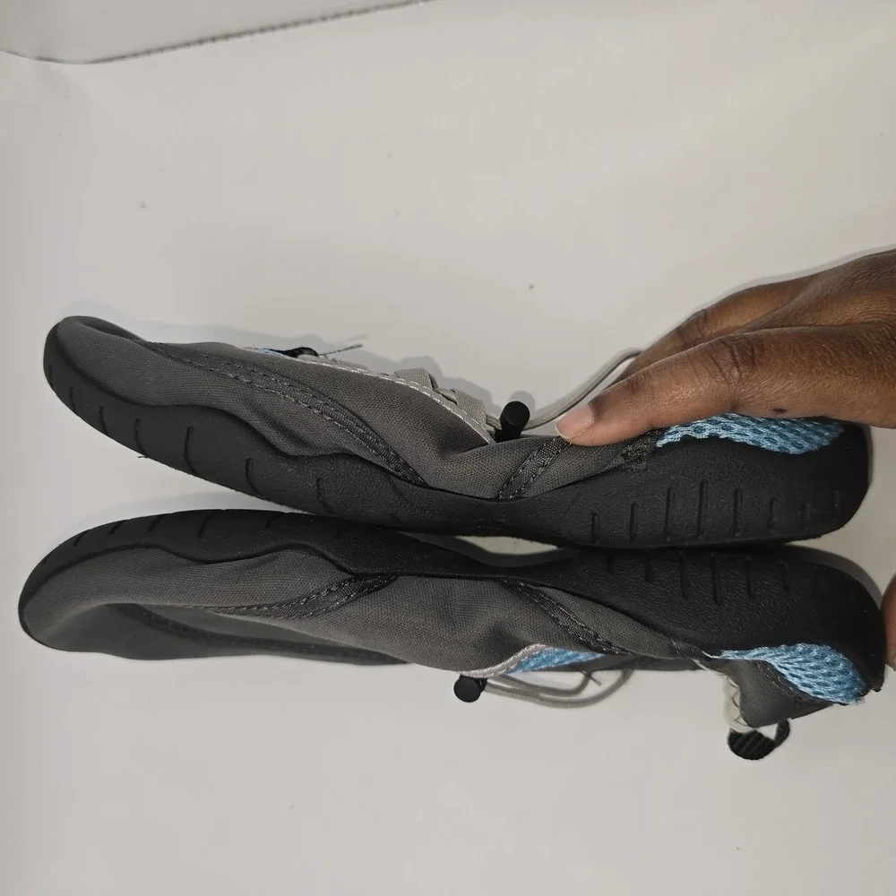 Body Glove Men's Water Shoes Aqua Socks Gray Blue Slip-On Drawstring Size 7